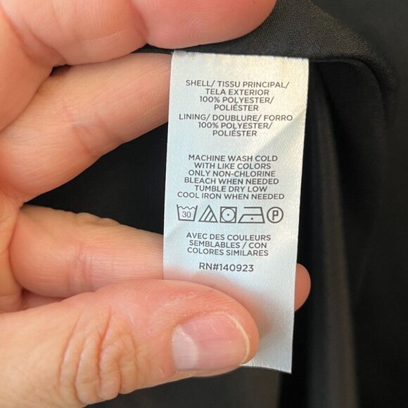 NWT LOFT Black Chiffon Button Mini Dress Size Small - Picture 9 of 10